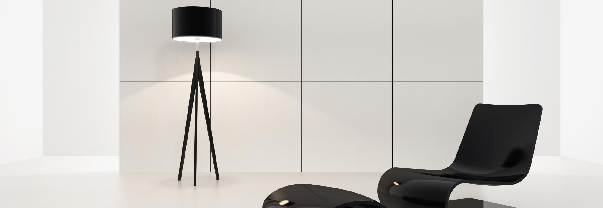 Weißer Wandschrank - minimalistische Einrichtung